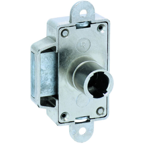JuNie Möbel-Drehstangenschloss FURORE,8505 mit Rosette,D25 Metall,vernickelt (1/2)