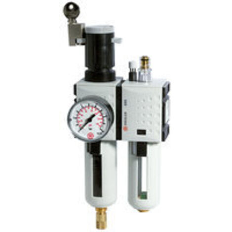 Riegler Wartungseinheit 2-tlg. »FUTURA«, PC, BG 2, G 3/8, 0,5-10 bar, VA (1/3)