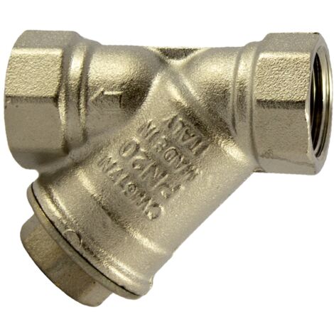 Riegler Schmutzfänger, Messing vernickelt, G 3/8, DN 10, MW 0,05 mm (1/3)