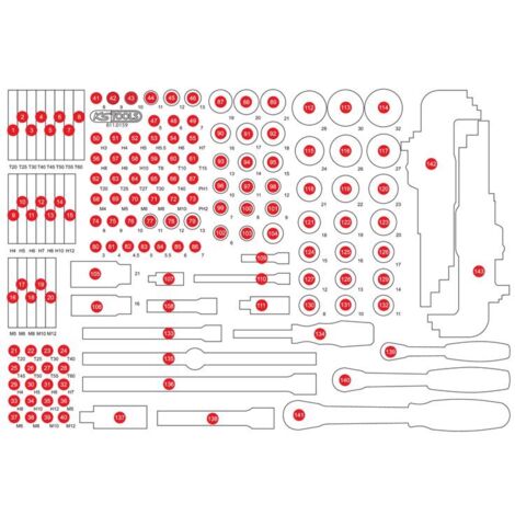 KS Tools Leere Schaumstoffeinlage zu 811.0159 (1/2)