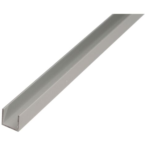 ALBERTS U-Profil, Alu silber elox., LxBxHxS 1000 x 12 x 10 x 1,5 mm (1/5)