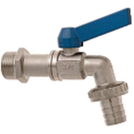 GEKA Kugelauslaufventil MS vn.Griff blau, 3/4",SB mit blauem Griff