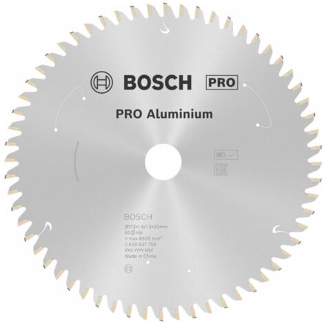 Bosch PRO Aluminium cordless Blatt für Kreissägen 173 x 1,8 x 20 mm - 2608837759