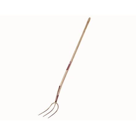 Freund Victoria Streugabel, mit 3 Zinken, 30X30 gold, mit Eschenstiel (1/4)