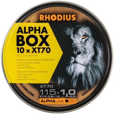 Rhodius XT70-115 Dischi Da Taglio Per Acciaio Inox (Confezione Da 10) - Taglio Professionale