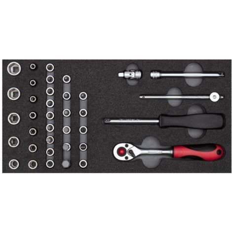 Gedore Steckschlüssel-Satz 1/4 2/6 CT-Modul 37-tlg. (1/2)