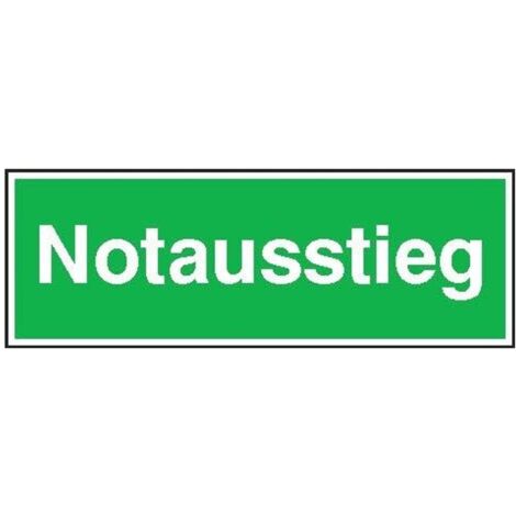 SafetyMarking Fluchtwegschild Folie B300xH105 mm Notausstieg langnachleuchtend (1/4)
