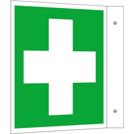 SafetyMarking Hinweißchild Alu B200xH200 mm Fahne Erste Hilfe langnachleuchtend (1/2)