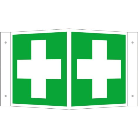 SafetyMarking Hinweißchild Alu B200xH200 mm Winkel Erste Hilfe langnachleuchtend (1/3)