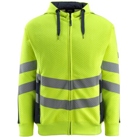 Mascot Warnschutz Kapuzensweatshirt CORBY SAFE SUPREME mit Reißverschluss 50138 Gr. XL warngelb/schwarzblau (1/4)