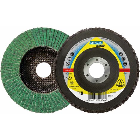 Klingspor SMT 636 Schleifmopteller Multibindung, 115 x 22,23 mm, Korn 40, gewölbt