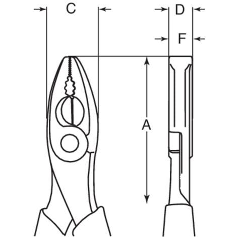 Bahco Edelstahl-Kombinationszange mit PVC-beschichtetem Griff, 175 mm