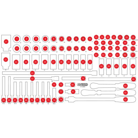 KS TOOLS Leere Schaumstoffeinlage zu 813.0085 ( 813.0085-97 )