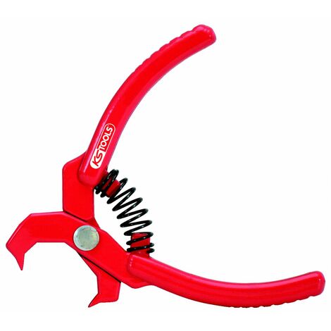 KS Tools Niet-Lösezange, rot, abgewinkelt, 100 mm