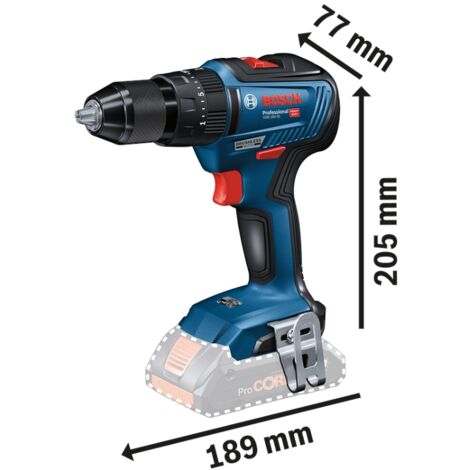 Bosch Professional Bosch Akku-Schlagbohrschrauber GSB 18V-55, incl. 2x Akku, Ladegerät, L-Case, 82-tlg. Zubehör