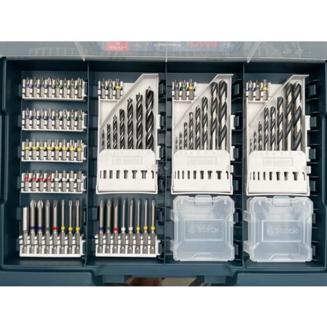 Bosch Professional Bosch Akku-Schlagbohrschrauber GSB 18V-55, incl. 2x Akku, Ladegerät, L-Case, 82-tlg. Zubehör