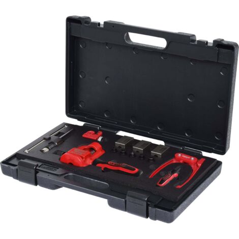 KS Tools 122.1290 FLAREFIX 1 Universal-Bremsleitungs-Bördelgerät-Satz mit Hydraulik-Spindel, 16-tlg (1/5)