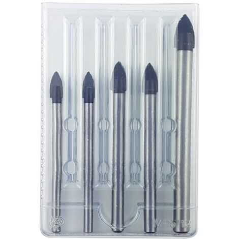 PROJAHN Crystal Glas- und Fliesenbohrer-Satz 5-tlg 2x 6mm, 2x 8mm, 1x 10mm (1/2)