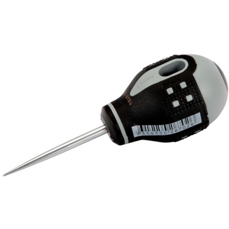 Bahco ERGO Ahle, runde Spitze mit kurzem Gummigriff, 6 mm x 50 mm (1/3)