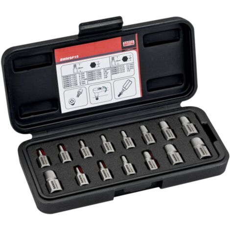 Bahco Stehbolzen-Ausdrehersatz 110 x 250 x 40 mm - 15-tlg.