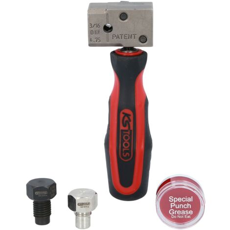 KS Tools FLAREFIXeco 4,75 mm Universal-Bremsleitungs-Bördelgerät-Satz, 4-tlg