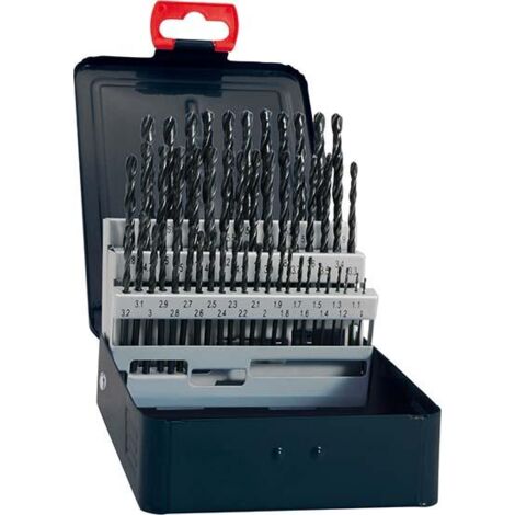 Fortis Spiralbohrer-Set DIN338 HSS rollgewalzt Typ RN 1,0-10,5mm + Kernlochbohrer (1/5)