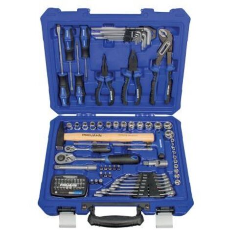 Projahn 1/4 + 1/2 proficraft Werkzeugkoffer 98-teilig 48 Zahn Knarren