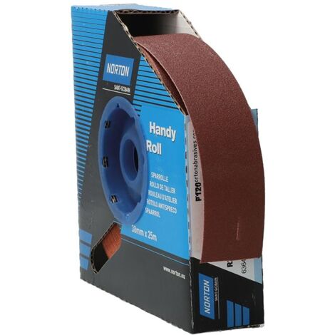 Schleifmittelrolle 38x25m Korn 120 für Stahl und Holz - NORTON 63642531812