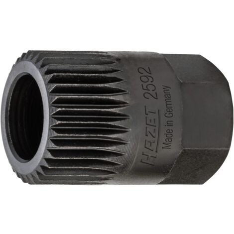HAZET Keil(rippen)riemenscheibe-Adapter 2592 Außen-Sechskant 17 mm Vielzahn
