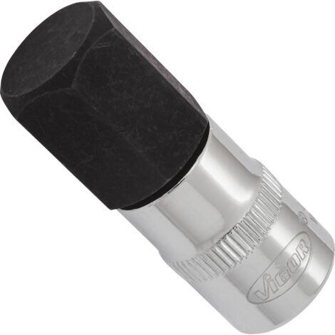 VIGOR Schraubendrehereinsatz, 3/8 (10 mm) Vierkant hohl, Innen Sechskant Profil, SW 17 mm (1/3)