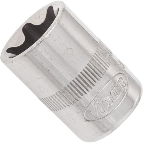 VIGOR T Steckschlüsseleinsatz, Vierkant hohl 10 mm (3/8), Außen TORX Profil, E18 (1/3)