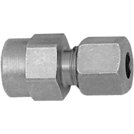 Riegler Mano-Anschlussverschraubung G 1/4 i., Rohr-Außen-Ã˜12, Stahl verz. (1/3)