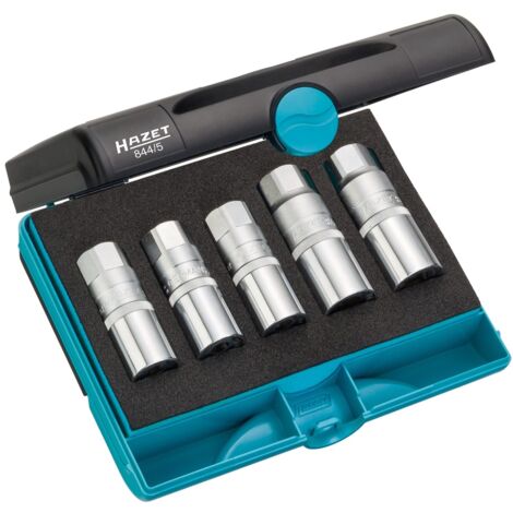 HAZET Stehbolzen-Ausdreher-Satz 844/5 Vierkant hohl 12,5 mm (1/2 Zoll) Anzahl Werkzeuge: 5