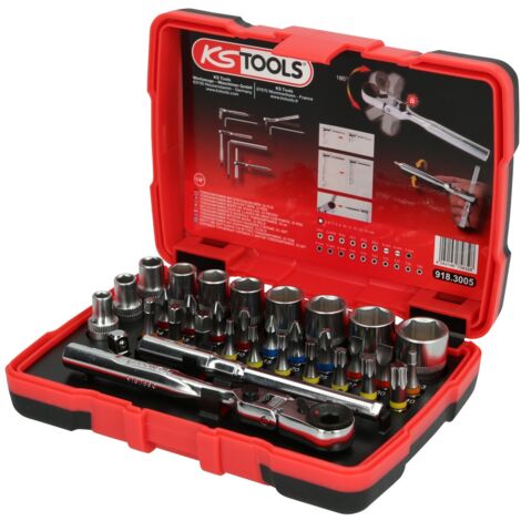 KS Tools 1/4 TORSIONpower Bit-Stecknuss-Box, 33-tlg (1/5)