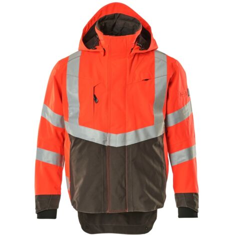 Mascot SAFE SUPREME Warnschutz Hard Shell Jacke Harlow 15501-231 Gr. 4XL hi-vis rot/dunkelanthrazit (1/5)