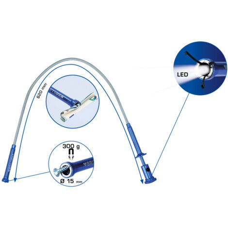 Brilliant Tools Krallengreifer mit Magnet und LED, starr (1/5)