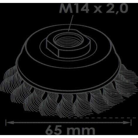 24x Topfbürste Drahtbürste 65mm gezopft Bürste Winkelschleifer & Flex