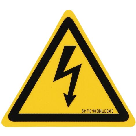 KS Tools Warnschild-Hybrid-Blitz, Kunststoff, 100 mm (1/2)