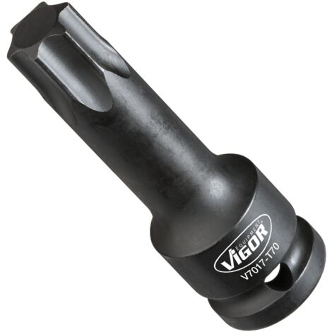 VIGOR Schlagschrauber Schraubendrehereinsatz, 1/2 (12,5 mm) Vierkant hohl, Innen TORX Profil, SW T70 (1/2)