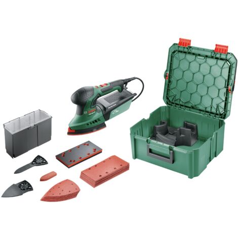 Bosch Multischleifer PSM 200 AES + SystemBox, mit Zubehör