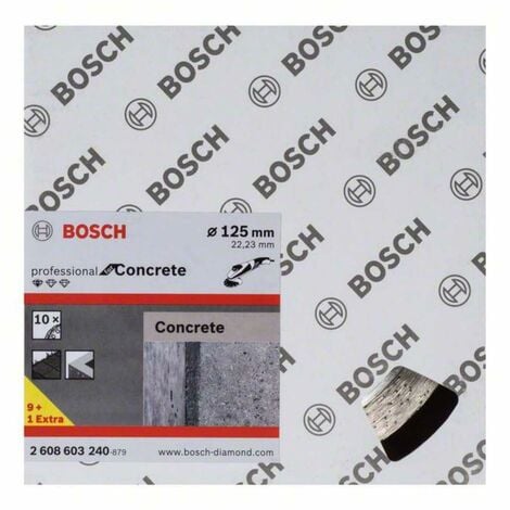 Bosch Diamanttrennscheibe Standard for Concrete, 125 x 22,23 x 1,6 x 10 mm,  10er-