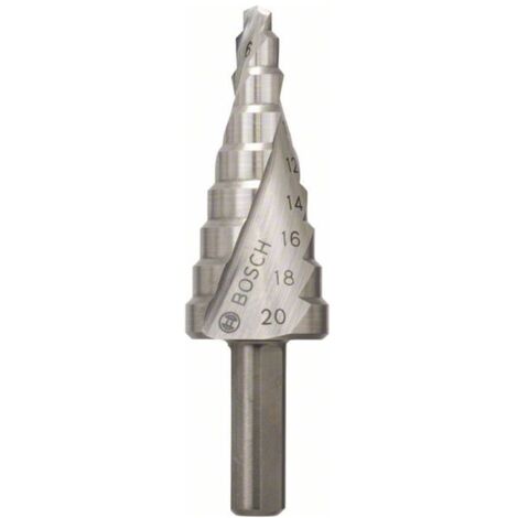 Bosch HSS Stufenbohrer 4-20 mm 9 Stufen 2608597519 3-Flächen-Schaft