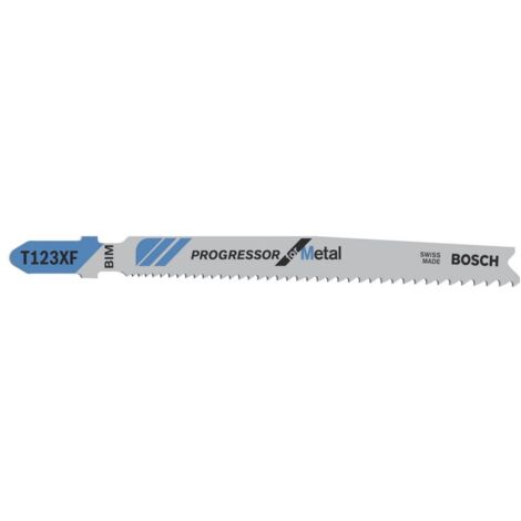 Bosch Stichsägeblatt T 123 XF Progressor for Metal, 100er-Pack