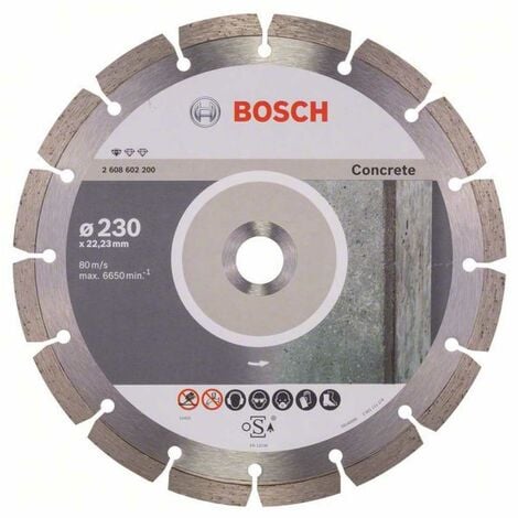 mm, Concrete, x for Standard 1er- 10 Bosch Diamanttrennscheibe 22,23 x x 2,3 230