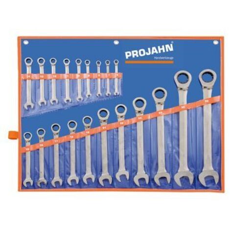 Projahn GearTech Schlüssel Satz Rolltasche 20-tlg., klassik 6 - 7 - 8 - 9 - 10 - 11 - 12 - 13 - 14 - 15 - 16 - 17 - 18 - 19 - 21 - 22 - 24 - 27 - 30 - (1/3)