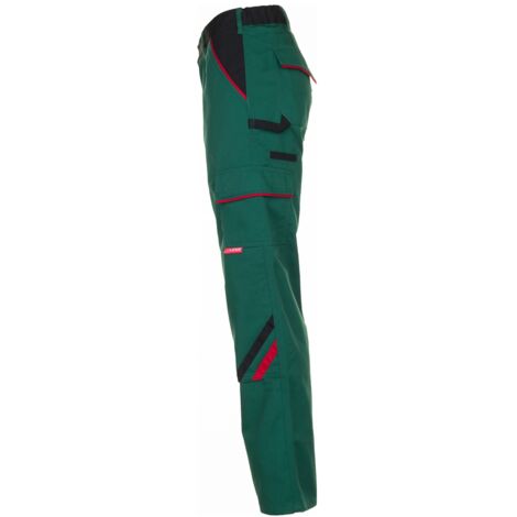 Planam Highline tuinbroek voor heren, leisteen, zwart, rood, model 2332, maat 30