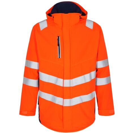 ENGEL Warnschutz Shellparka Safety 1145-930 Gr. M orange/blue ink (1/2)