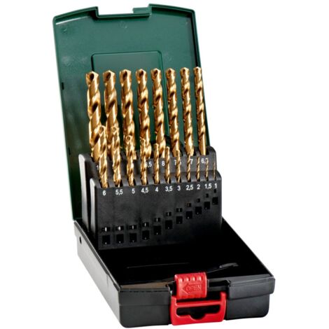 Metabo HSS-TiN-Bohrerkassette, 19-tlg. (1/2)