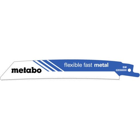 Metabo 5 Säbelsägeblätter flexible fast metal 150 x 0,9 mm, BiM, 1,4mm/18TPI (1/3)