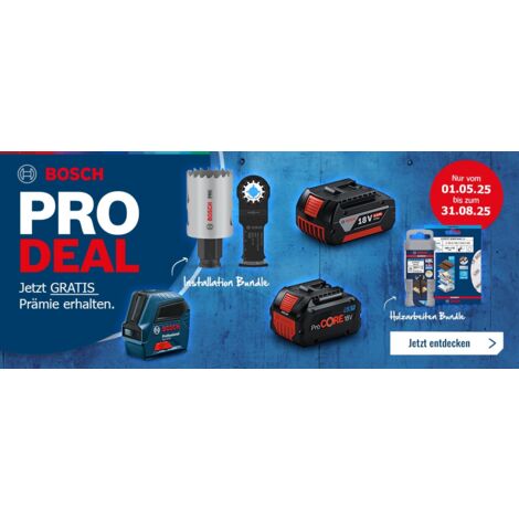 Bosch Profi Set 18V: GSR 18V-28, GWS 18V-10, GBH 18V-26, 2x Akku, Ladegerät, Tasche